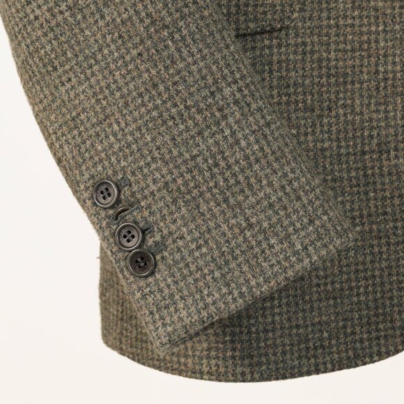 Loro Piana Green Houndstooth Cashmere-Blend Blazer - Picture 5 of 10